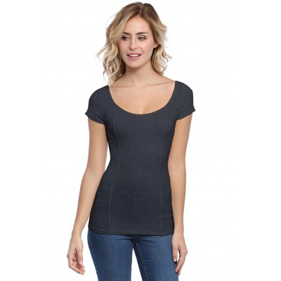 T-shirt avec surpiqures manches courtes en modal CATE02