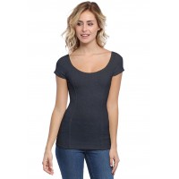 T-shirt avec surpiqures manches courtes en modal CATE02