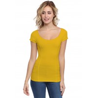 T-shirt avec surpiqures manches courtes en modal CATE02