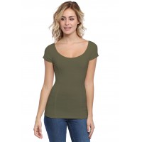 T-shirt avec surpiqures manches courtes en modal CATE02