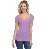T-shirt avec surpiqures manches courtes en modal CATE02