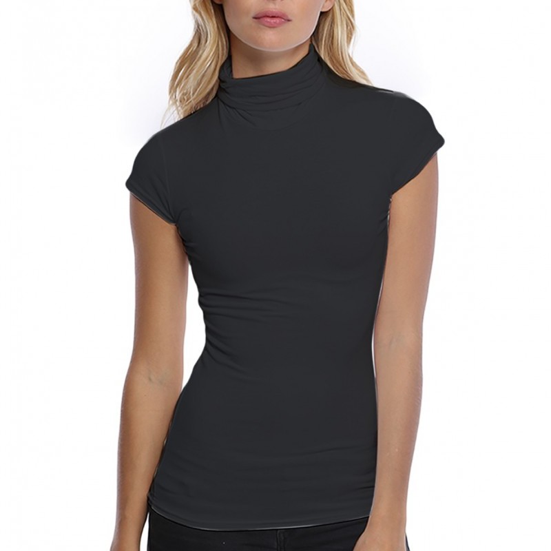 T-shirt avec surpiqures manches courtes en modal CATE02 T-shirt avec surpiqures manches courtes en modal CATE02