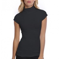 T-shirt avec surpiqures manches courtes en modal CATE02