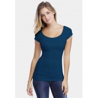T-shirt avec surpiqures manches courtes en modal CATE02