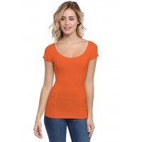 T-shirt avec surpiqures manches courtes en modal CATE02
