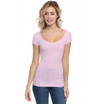 T-shirt avec surpiqures manches courtes en modal CATE02