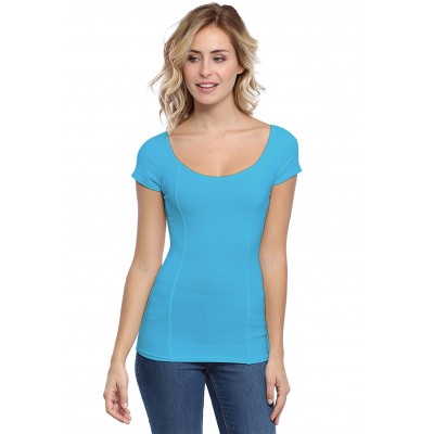 T-shirt avec surpiqures manches courtes en modal CATE02
