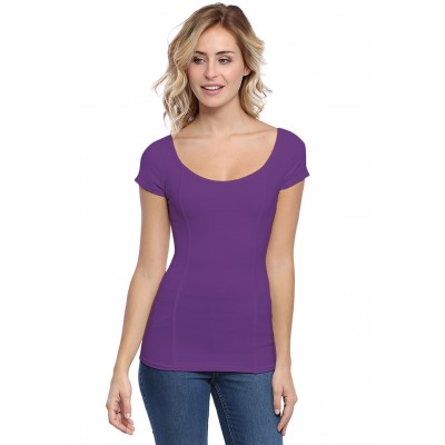 T-shirt avec surpiqures manches courtes en modal CATE02