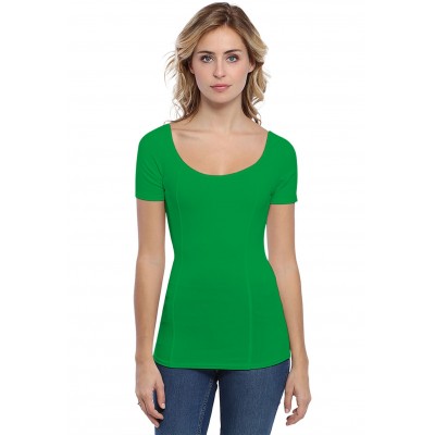 T-shirt avec surpiqures manches courtes en modal CATE03