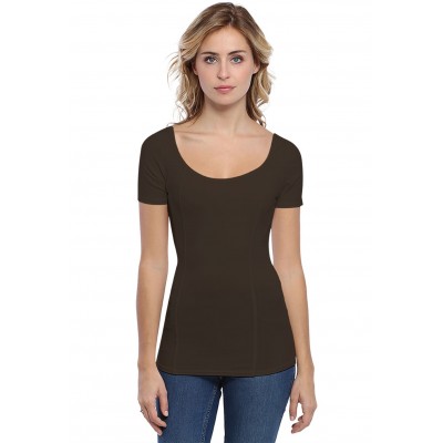 T-shirt avec surpiqures manches courtes en modal CATE03
