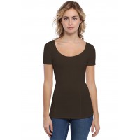 T-shirt avec surpiqures manches courtes en modal CATE03