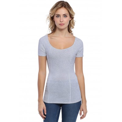 T-shirt avec surpiqures manches courtes en modal CATE03