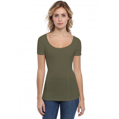 T-shirt avec surpiqures manches courtes en modal CATE03