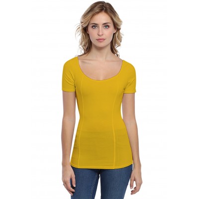 T-shirt avec surpiqures manches courtes en modal CATE03