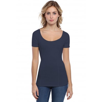 T-shirt avec surpiqures manches courtes en modal CATE03