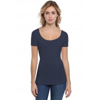 T-shirt avec surpiqures manches courtes en modal CATE03