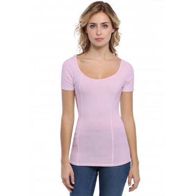 T-shirt avec surpiqures manches courtes en modal CATE03
