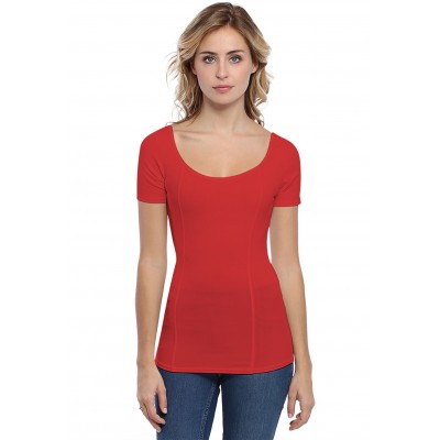 T-shirt avec surpiqures manches courtes en modal CATE03