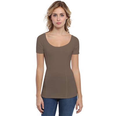 T-shirt avec surpiqures manches courtes en modal CATE03