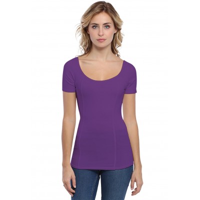 T-shirt avec surpiqures manches courtes en modal CATE03