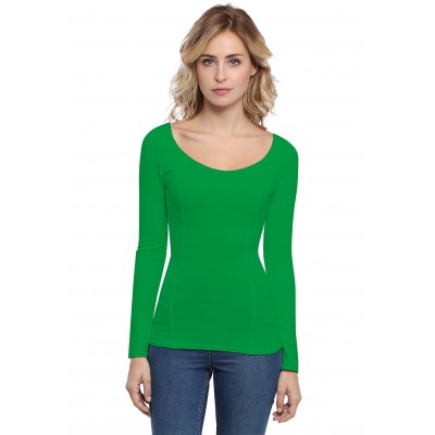 T-shirt avec surpiqures manches longues en modal CATE05