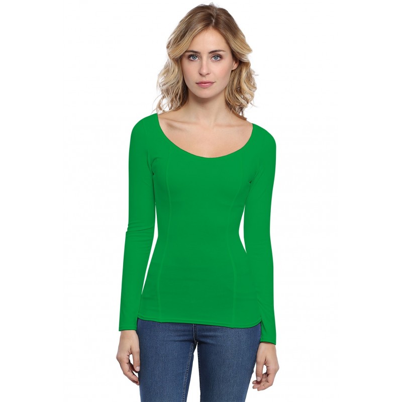 T-shirt avec surpiqures manches longues en modal CATE05 T-shirt avec surpiqures manches longues en modal CATE05