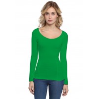 T-shirt avec surpiqures manches longues en modal CATE05