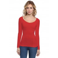 T-shirt avec surpiqures manches longues en modal CATE05