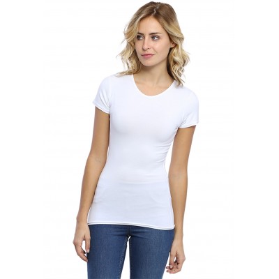 T-shirt ras du cou manches courtes en modal KATY02