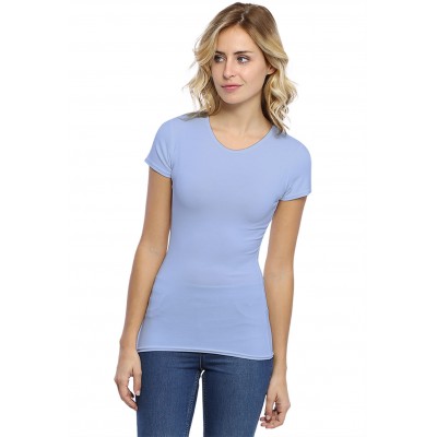 T-shirt ras du cou manches courtes en modal KATY02