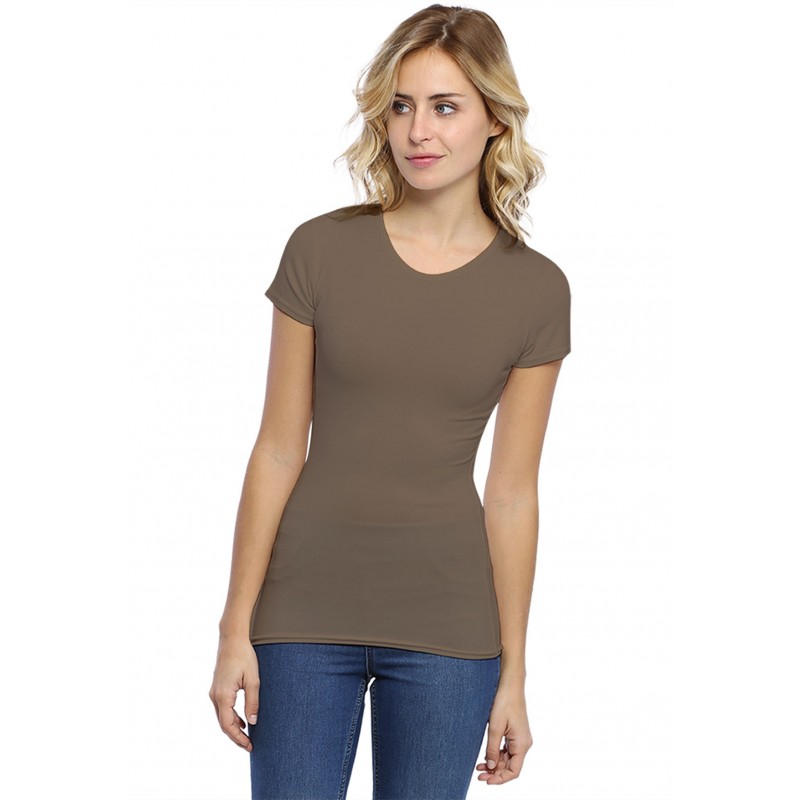 T-shirt ras du cou manches courtes en modal KATY02 T-shirt ras du cou manches courtes en modal KATY02
