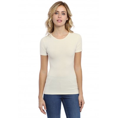 T-shirt ras du cou manches courtes en modal KATY03