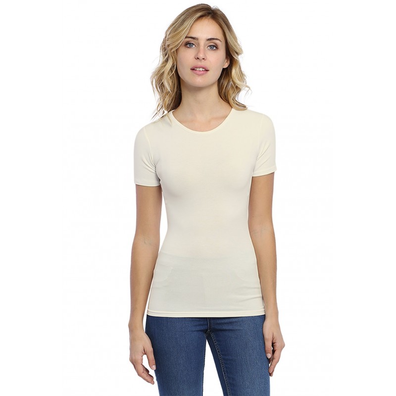 T-shirt ras du cou manches courtes en modal KATY03 T-shirt ras du cou manches courtes en modal KATY03