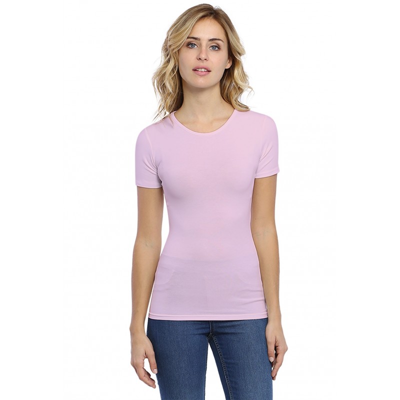 T-shirt ras du cou manches courtes en modal KATY03 T-shirt ras du cou manches courtes en modal KATY03