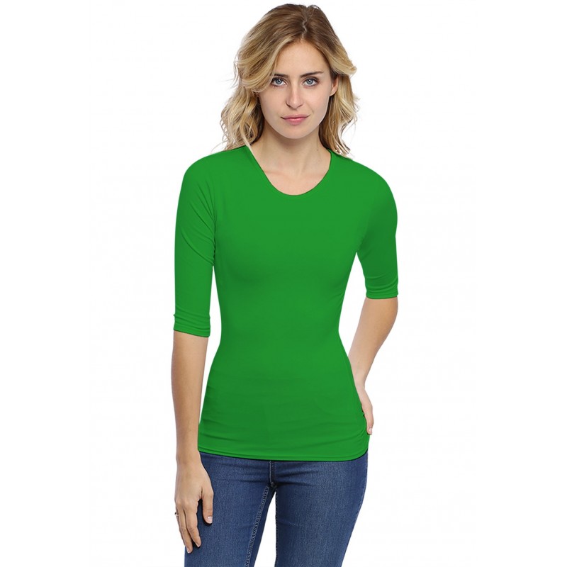 T-shirt ras du cou manches 3-4 en modal KATY04 T-shirt ras du cou manches 3-4 en modal KATY04
