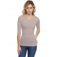 T-shirt ras du cou manches 3-4 en modal KATY04