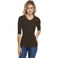 T-shirt ras du cou manches 3-4 en modal KATY04