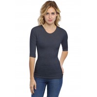 T-shirt ras du cou manches 3-4 en modal KATY04