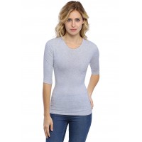 T-shirt ras du cou manches 3-4 en modal KATY04