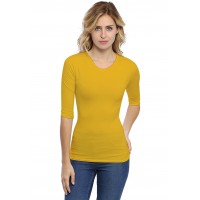 T-shirt ras du cou manches 3-4 en modal KATY04