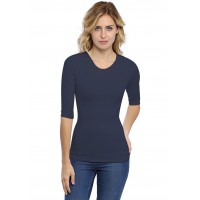T-shirt ras du cou manches 3-4 en modal KATY04