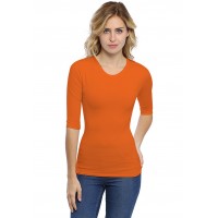 T-shirt ras du cou manches 3-4 en modal KATY04