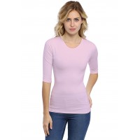 T-shirt ras du cou manches 3-4 en modal KATY04