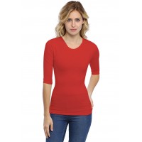 T-shirt ras du cou manches 3-4 en modal KATY04