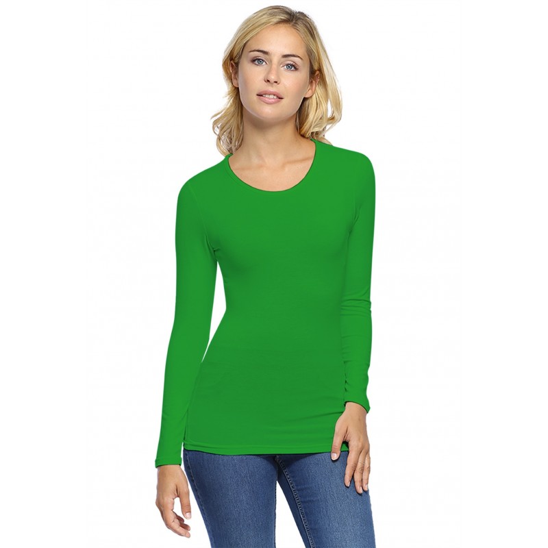 T-shirt ras du cou manches longues en modal KATY05 T-shirt ras du cou manches longues en modal KATY05