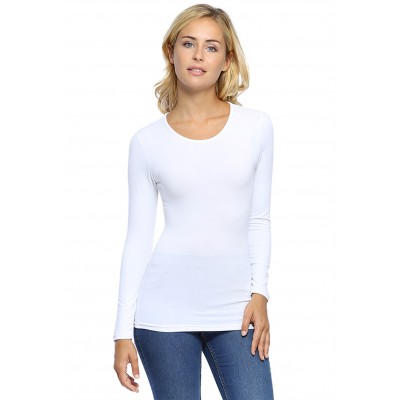 T-shirt ras du cou manches longues en modal KATY05