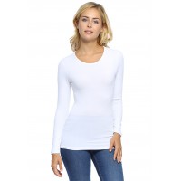 T-shirt ras du cou manches longues en modal KATY05