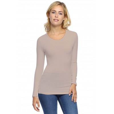 T-shirt ras du cou manches longues en modal KATY05