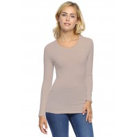 T-shirt ras du cou manches longues en modal KATY05
