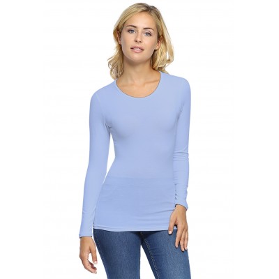 T-shirt ras du cou manches longues en modal KATY05